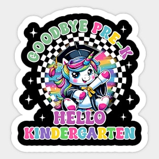 Goodbye Pre-K Hello Kindergarten Graduation Gift For Boy Girl Kids Sticker
